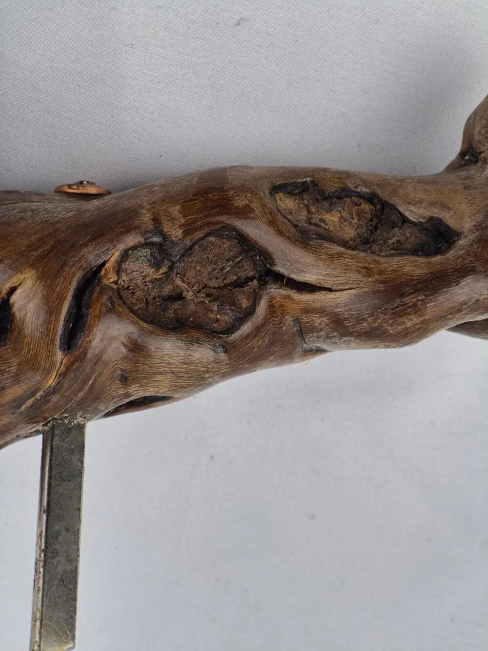 Vintage Grape Vine Burlwood Corkscrew Bottle Opener